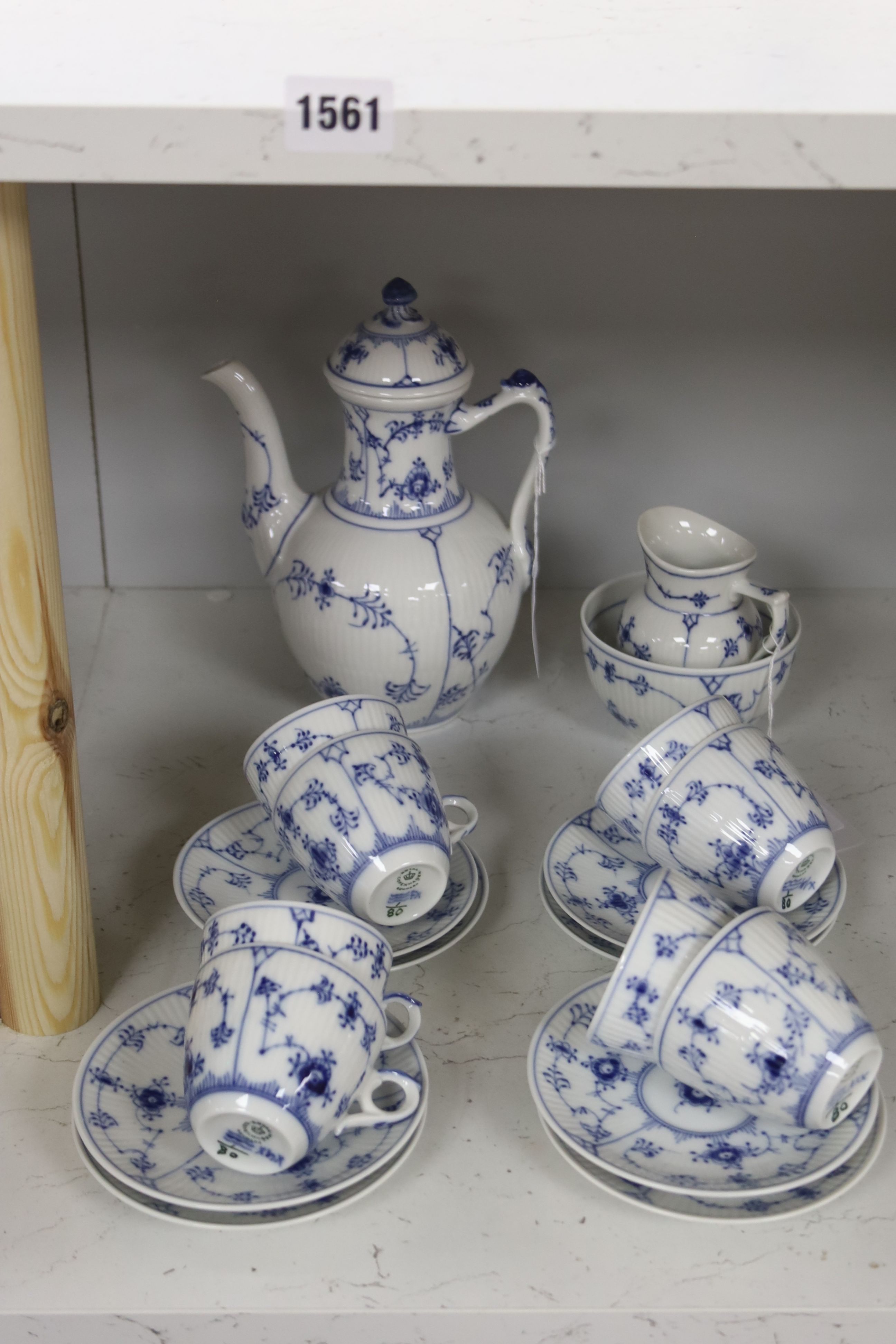 A Royal Copenhagen ‘Blue Onion’ pattern coffee service (setting for eight)